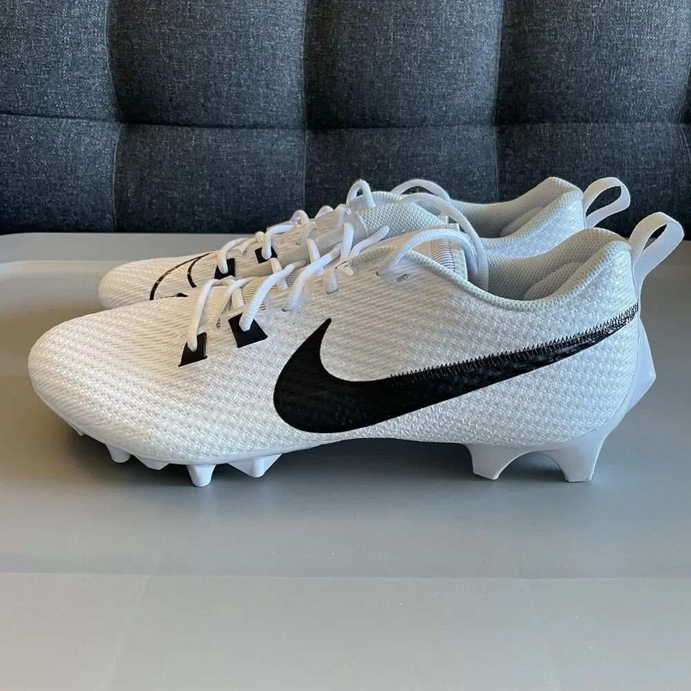 14 W Men - Nike Vapor Edge Speed 360 2 Carbon FF PE White Black Football Cleats